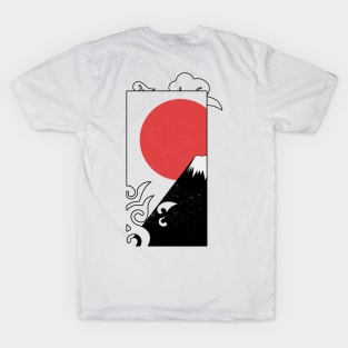 The Clouds Mountain and Moon T-Shirt